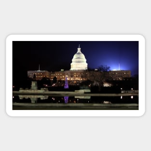 Captial Building at Night - Washington D.C. Sticker